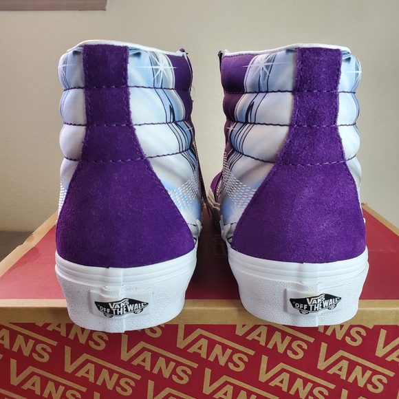 Vans Sk8-Hi Bolt Chrome Flash Acai Women Size 8.5, Men Size 7 - Picture 5 of 10